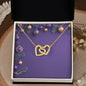 Christmas Background 019 - 18K Yellow Gold Finish Interlocking Hearts Necklace