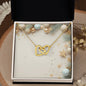 Christmas Background 041 - 18K Yellow Gold Finish Interlocking Hearts Necklace