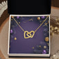 Christmas Background 065 - 18K Yellow Gold Finish Interlocking Hearts Necklace