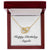 Happy Birthday Angela - 18K Yellow Gold Finish Interlocking Hearts Necklace With Mahogany Style Luxury Box