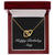 Happy Birthday Amy v2 - 18K Yellow Gold Finish Interlocking Hearts Necklace With Mahogany Style Luxury Box