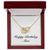 Happy Birthday Alice - 18K Yellow Gold Finish Interlocking Hearts Necklace With Mahogany Style Luxury Box