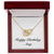 Happy Birthday Amy - 18K Yellow Gold Finish Interlocking Hearts Necklace With Mahogany Style Luxury Box