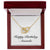 Happy Birthday Amanda - 18K Yellow Gold Finish Interlocking Hearts Necklace With Mahogany Style Luxury Box