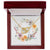 Boho Flowers Wreath Watercolor 10 - 18K Yellow Gold Finish Interlocking Hearts Necklace With Mahogany Style Luxury Box