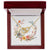 Boho Flowers Wreath Watercolor 17 - 18K Yellow Gold Finish Interlocking Hearts Necklace With Mahogany Style Luxury Box