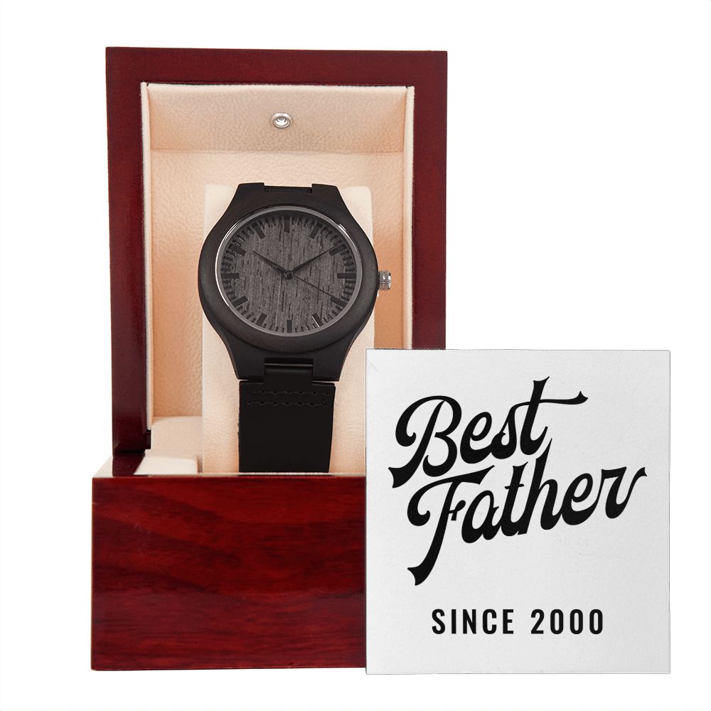 Best Father Since 2000 - Wooden Watch