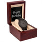 Happy Birthday v2 - Wooden Watch