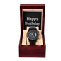 Happy Birthday v2 - Black Chronograph Watch