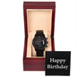 Happy Birthday v2 - Black Chronograph Watch
