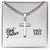 Best Father Since 2023 - Stainless Steel Cuban Link Chain Cross Necklace