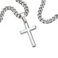 Happy Birthday James - Stainless Steel Cuban Link Chain Cross Necklace