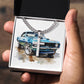 Muscle Car 12 - Stainless Steel Cuban Link Chain Cross Necklace