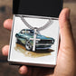 Muscle Car 11 - Stainless Steel Cuban Link Chain Cross Necklace