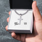 Best Father Since 2020 - Stainless Steel Cuban Link Chain Cross Necklace