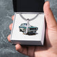 Muscle Car 09 - Stainless Steel Cuban Link Chain Cross Necklace