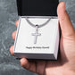 Happy Birthday Harold - Stainless Steel Cuban Link Chain Cross Necklace