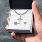 Best Father Since 2023 - Stainless Steel Cuban Link Chain Cross Necklace