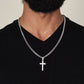 Muscle Car 09 - Stainless Steel Cuban Link Chain Cross Necklace