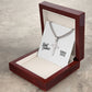 Best Father Since 2013 - Stainless Steel Cuban Link Chain Cross Necklace With Mahogany Style Luxury Box