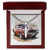 Muscle Car 06 - Stainless Steel Cuban Link Chain Cross Necklace With Mahogany Style Luxury Box