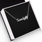 Personalized Paw Print Name Necklace v2