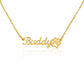 Personalized Paw Print Name Necklace