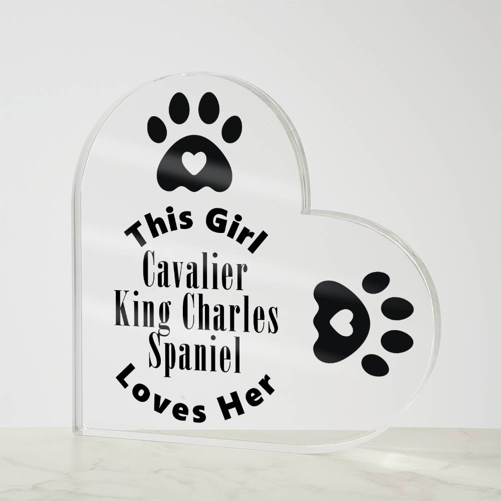 Cavalier King Charles Spaniel - Heart Acrylic Plaque
