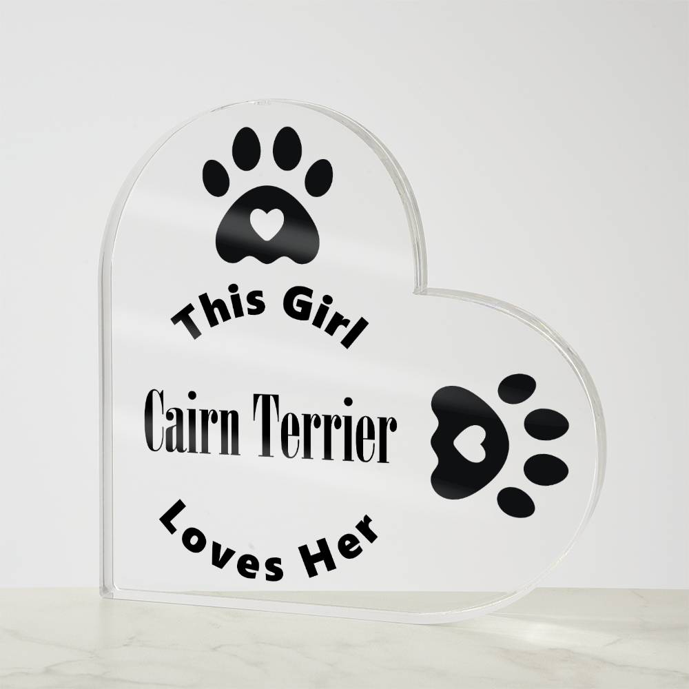Cairn Terrier - Heart Acrylic Plaque