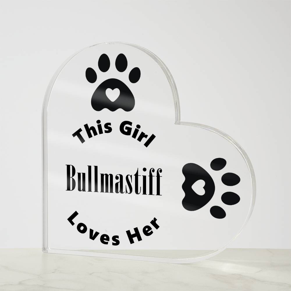 Bullmastiff - Heart Acrylic Plaque