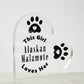 Alaskan Malamute - Heart Acrylic Plaque