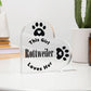 Rottweiler - Heart Acrylic Plaque