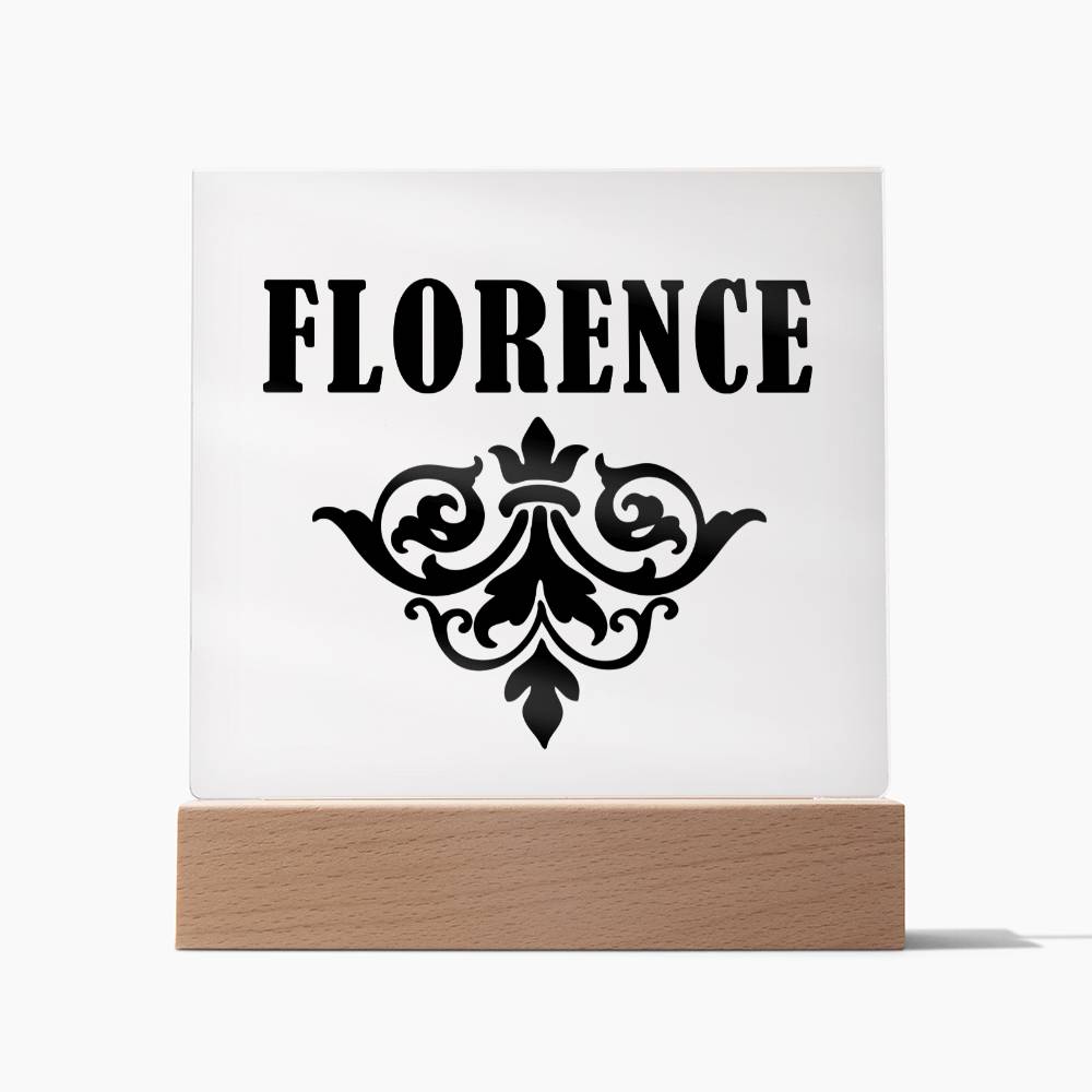 Florence v01 - Square Acrylic Plaque