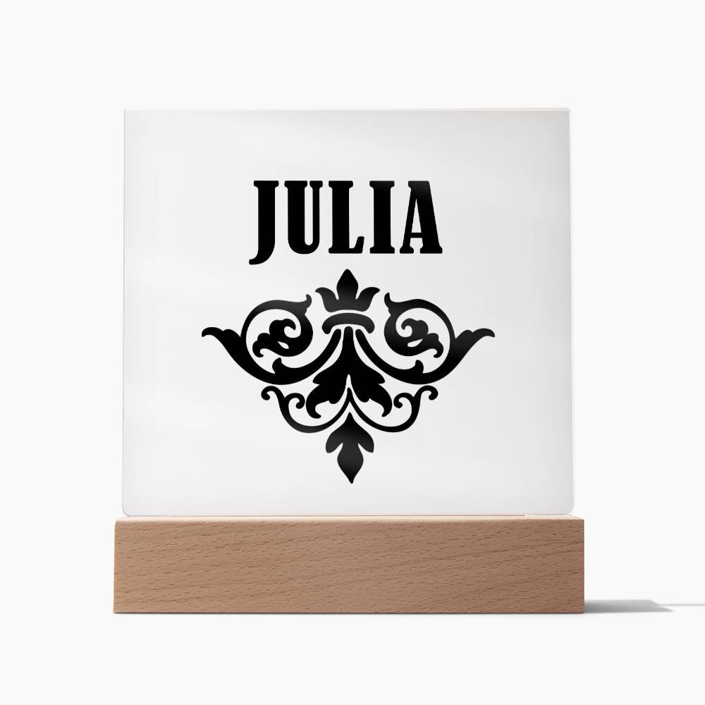 Julia v01 - Square Acrylic Plaque