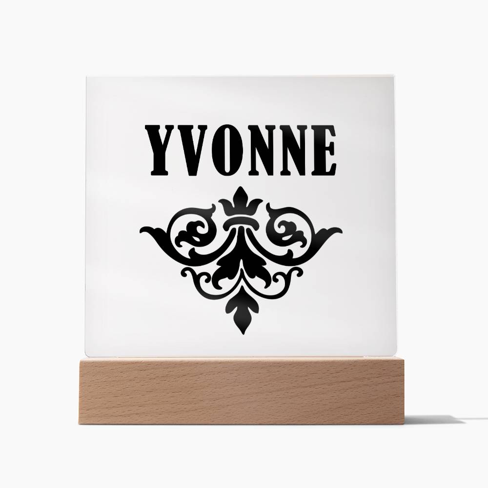 Yvonne v01 - Square Acrylic Plaque