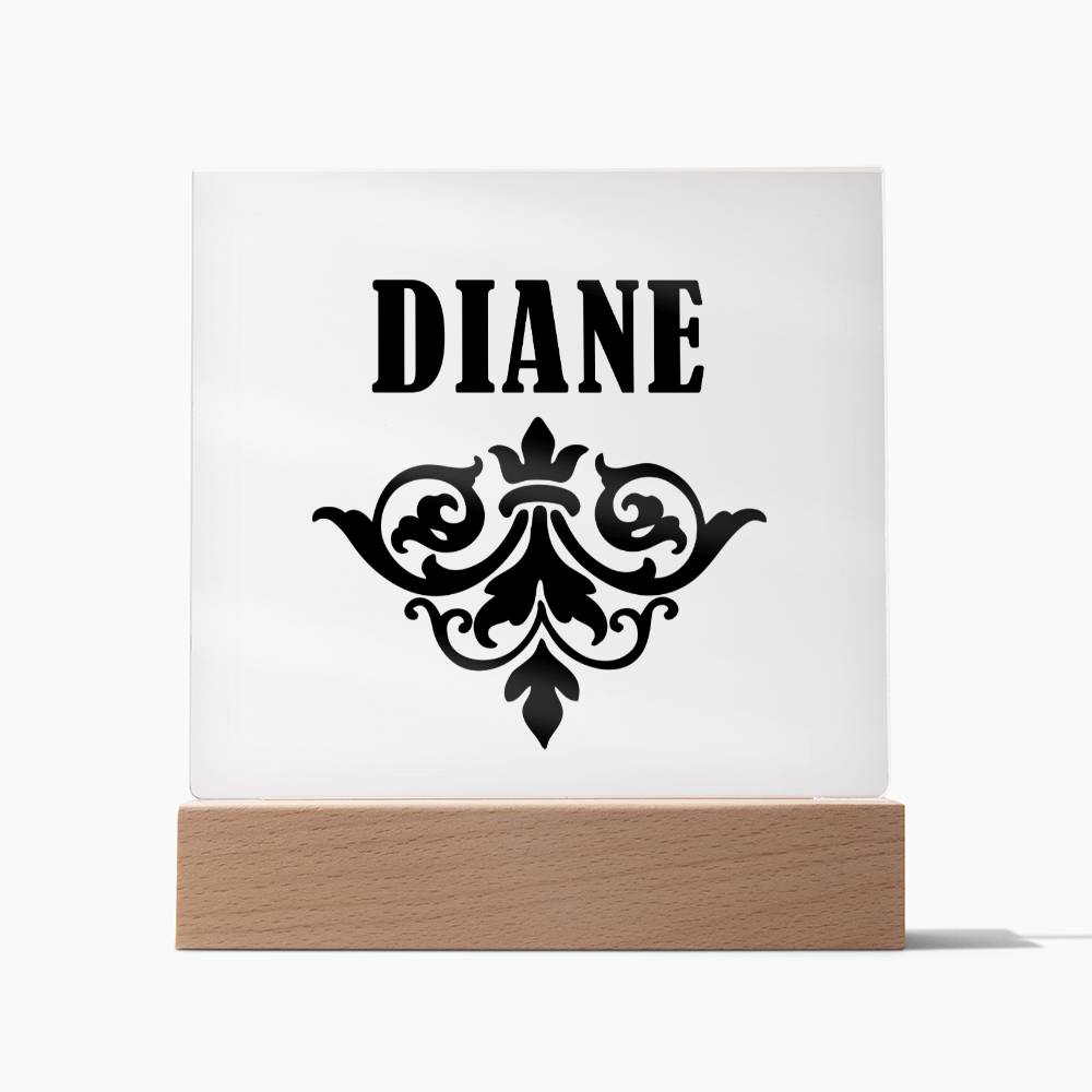 Diane v01 - Square Acrylic Plaque