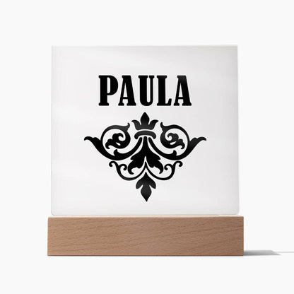Paula v01 - Square Acrylic Plaque
