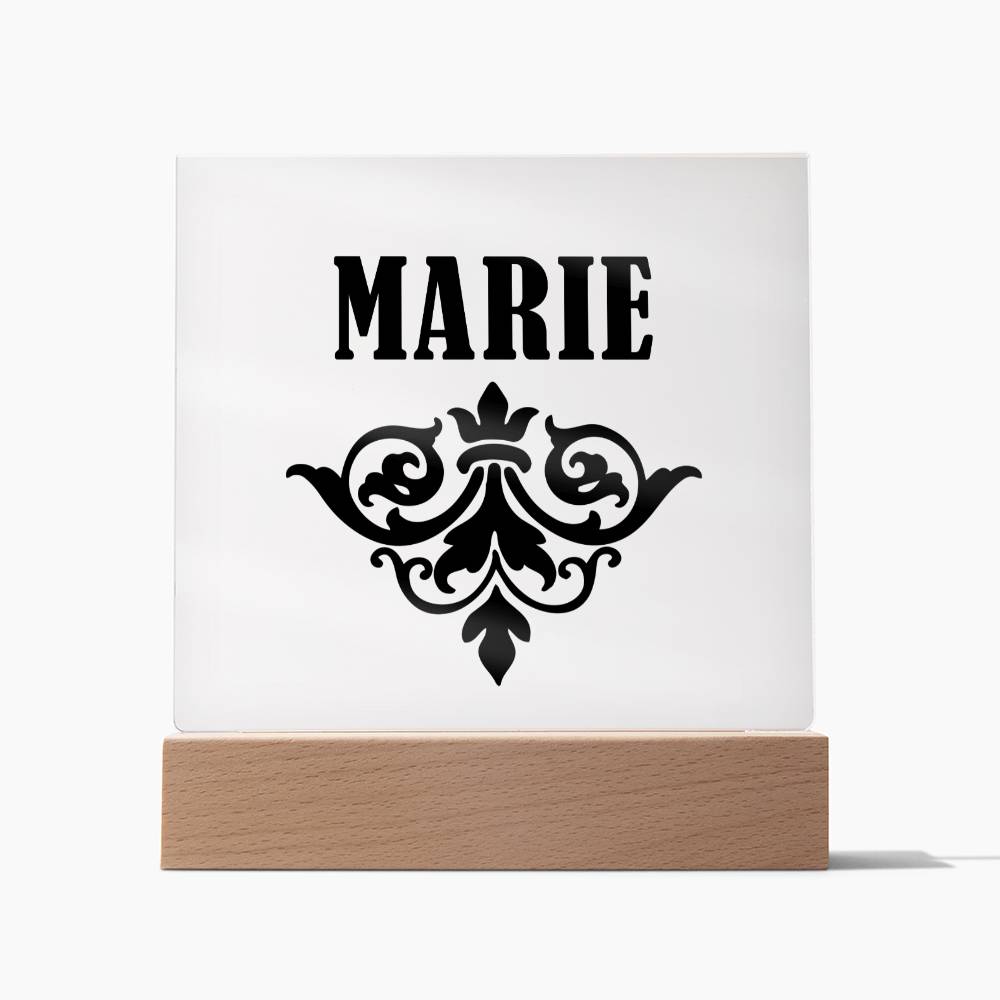 Marie v01 - Square Acrylic Plaque