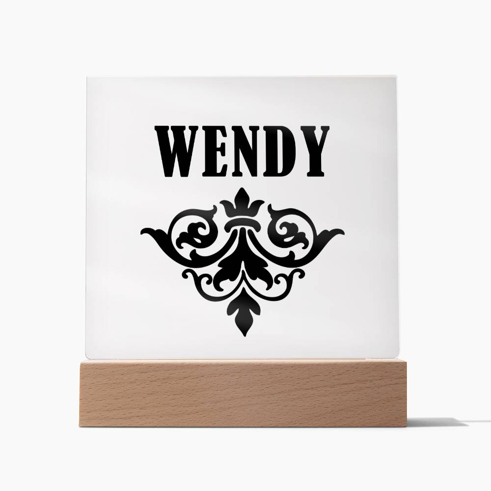 Wendy v01 - Square Acrylic Plaque