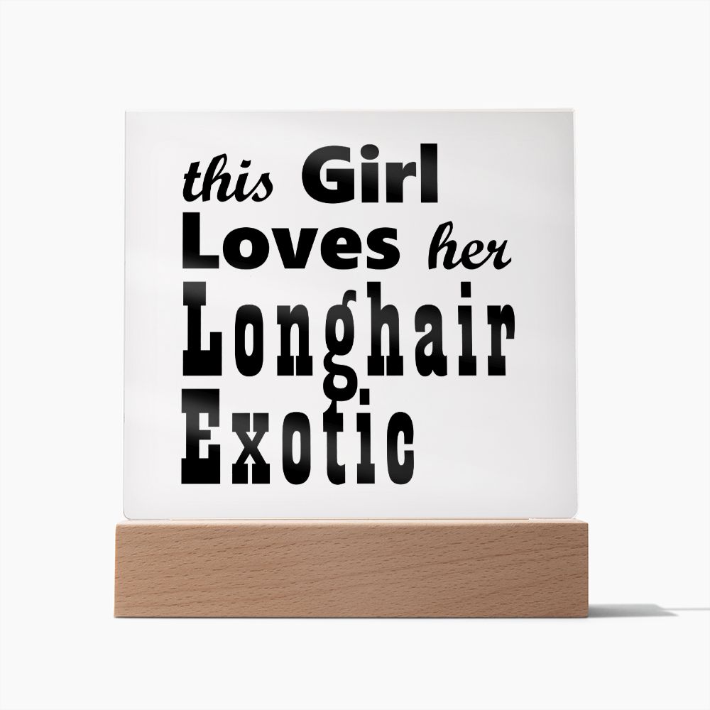 Longhair Exotic - Square Acrylic Plaque
