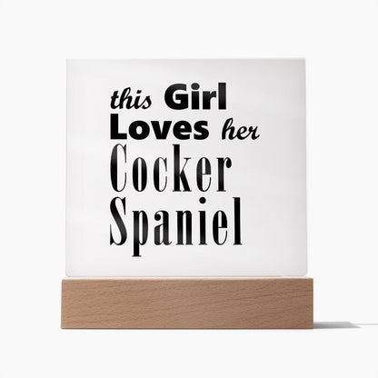 Cocker Spaniel - Square Acrylic Plaque