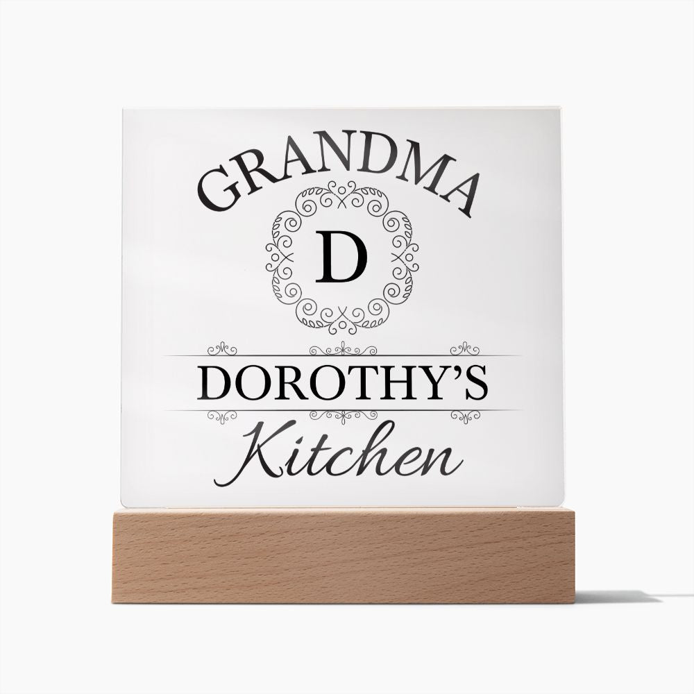 Grandma Dorothy's Kitchen - Square Acrylic Plaque