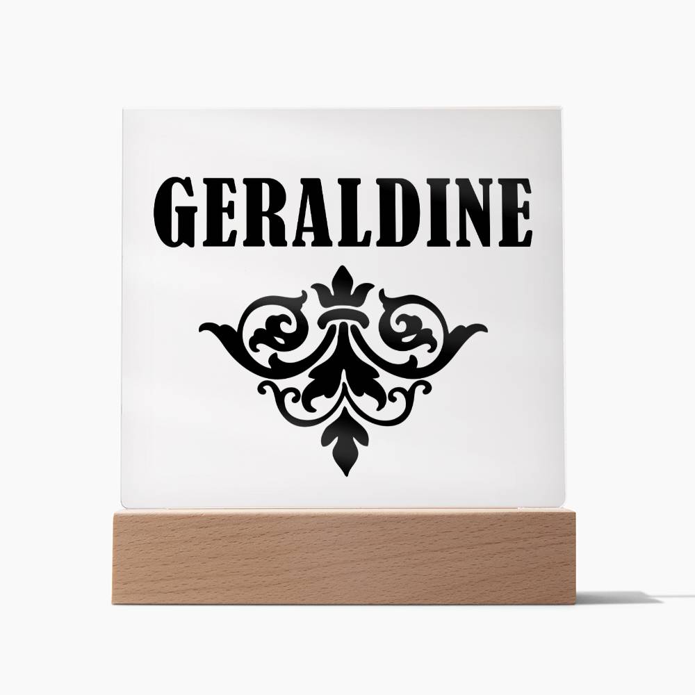 Geraldine v01 - Square Acrylic Plaque