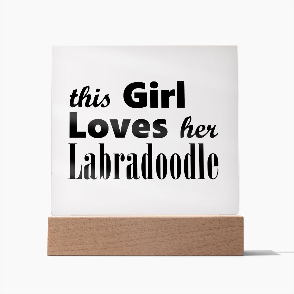 Labradoodle - Square Acrylic Plaque