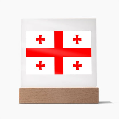 Georgian Flag - Square Acrylic Plaque