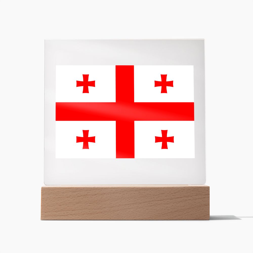 Georgian Flag - Square Acrylic Plaque