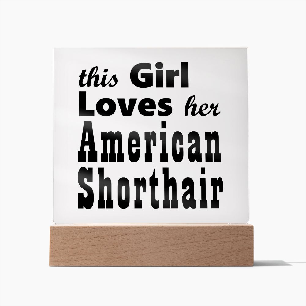 American Shorthair - Square Acrylic Plaque