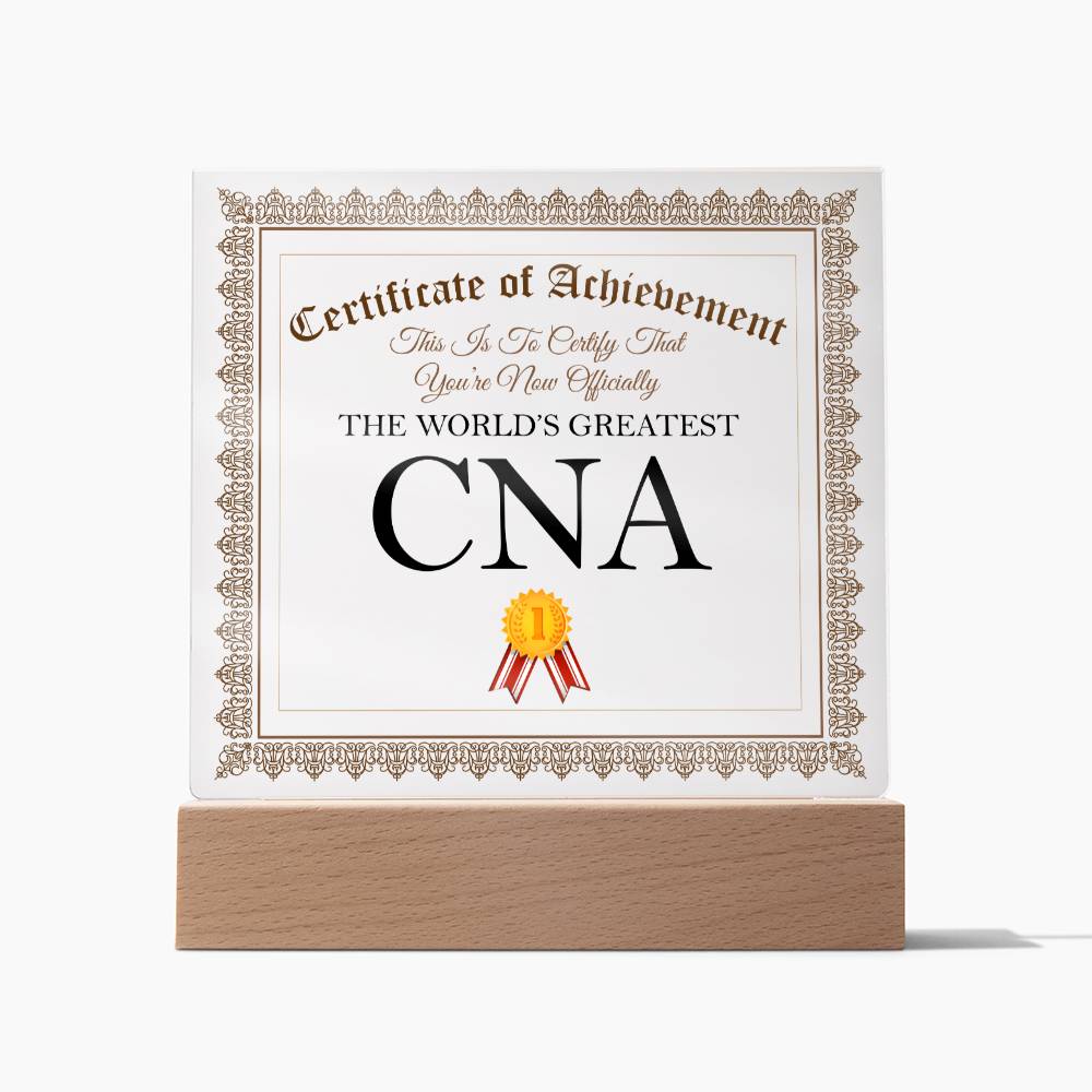 World's Greatest CNA - Square Acrylic Plaque