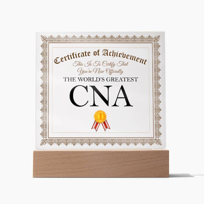 World's Greatest CNA - Square Acrylic Plaque