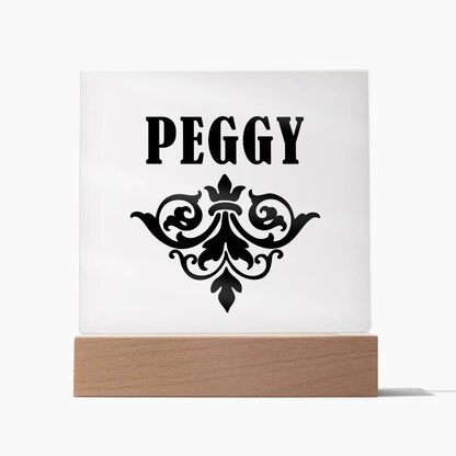 Peggy v01 - Square Acrylic Plaque